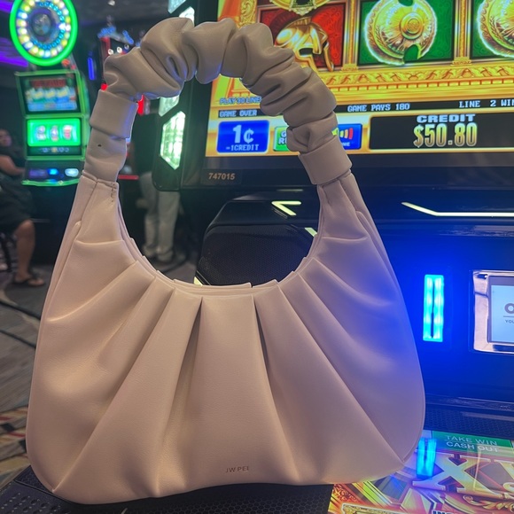 🤍JW PEI GABBI RUCHED HOBO HANDBAG - IVORY - Picture 14 of 16